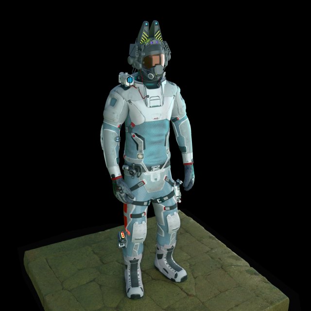 space suit Model 3D .c4d .max .obj .3ds .fbx .stl .blend