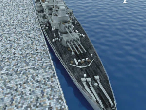 nave da guerra Modello 3D