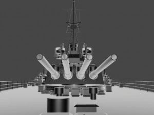 warship 3D Model