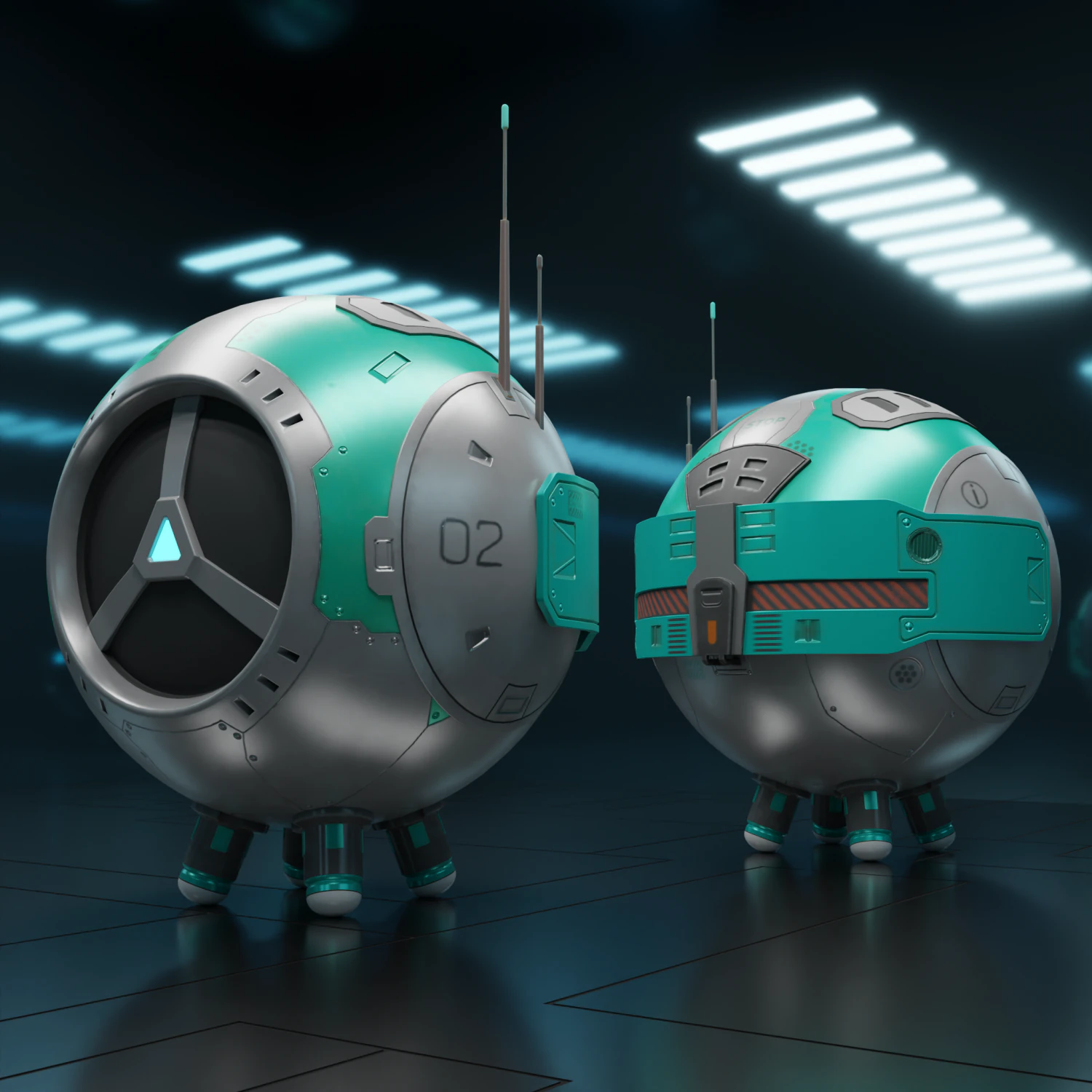 DRONE 02MV 3D Model .c4d .max .obj .3ds .fbx .stl .blend 