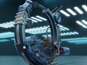 공상 과학 오토바이 3D 모델