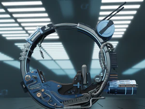 Moto de fic&ccedil;&atilde;o cient&iacute;fica Modelo 3D