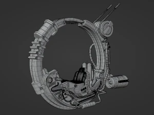 Moto de fic&ccedil;&atilde;o cient&iacute;fica Modelo 3D