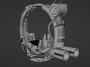 Sci-Fi Motorbike 3D Model