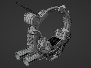 Sci-Fi Motorbike 3D Model