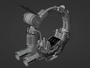 Moto de fic&ccedil;&atilde;o cient&iacute;fica Modelo 3D