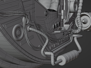 Sci-Fi Motorbike 3D Model