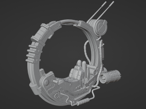 Sci-Fi Motorbike 3D Model