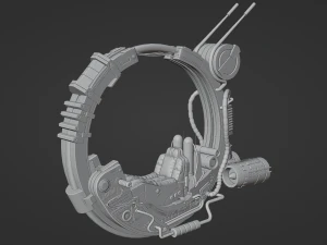 Moto de fic&ccedil;&atilde;o cient&iacute;fica Modelo 3D