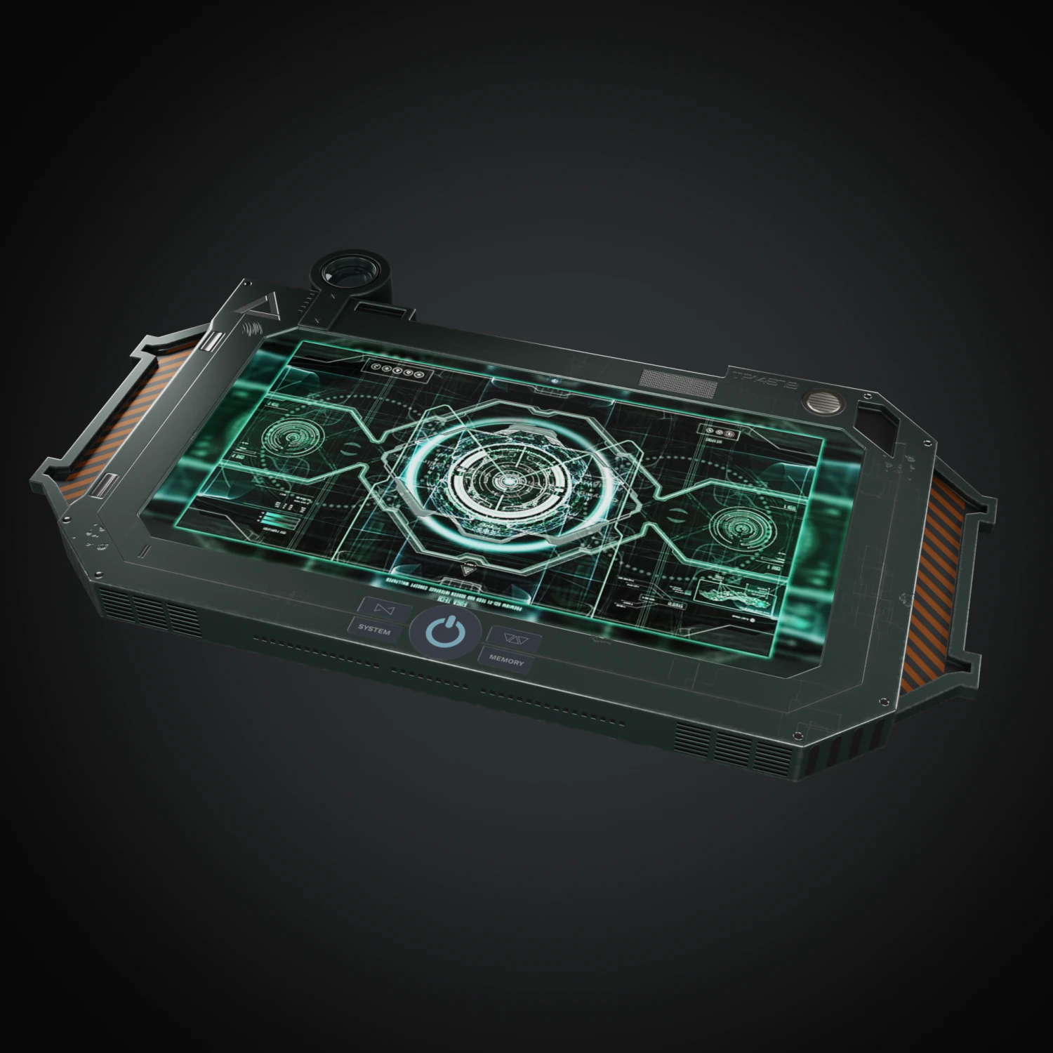Sci-fi Tablet 3D Model .c4d .max .obj .3ds .fbx .stl .blend 