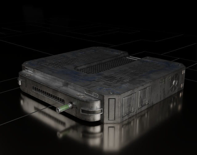 Sci-fi Handbox Modello 3D .c4d .max .obj .3ds .fbx .stl .blend 
