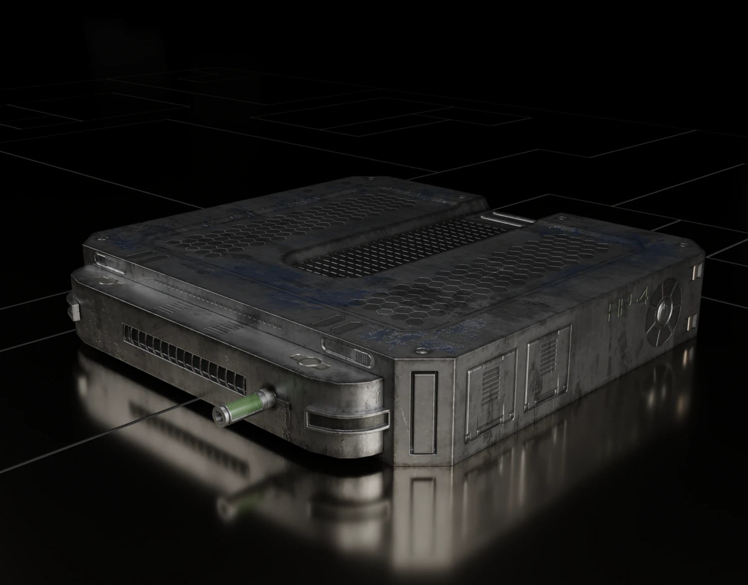 Sci-fi Handbox 3D Model .c4d .max .obj .3ds .fbx .stl .blend