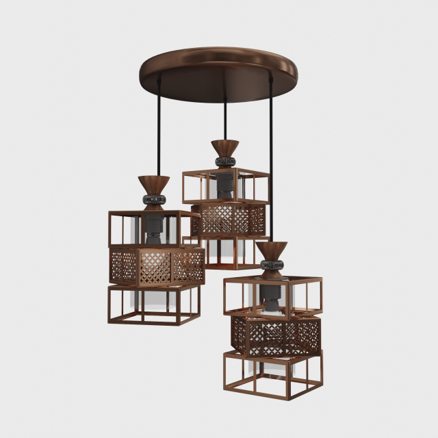 Chandelier 01 3D Model .c4d .max .obj .3ds .fbx .stl .blend 