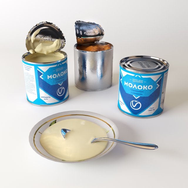 condensed milk Model 3D .c4d .max .obj .3ds .fbx .stl .blend 