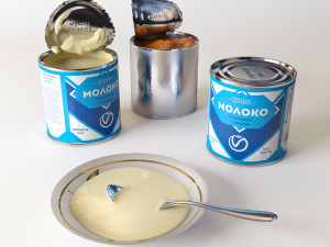 condensed milk 3D Model