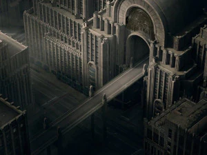 of buildings houses bridges 3D Model