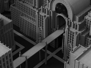 of buildings houses bridges Model 3D