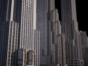 of buildings houses bridges Model 3D