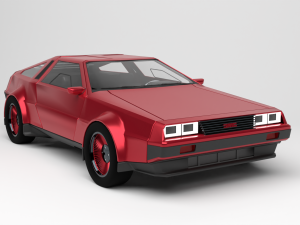 delorean dmc-12 Modèle 3D