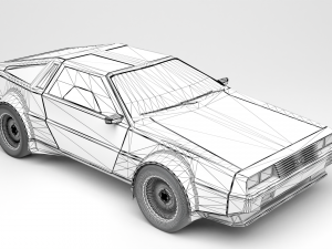 delorean dmc-12 Modèle 3D