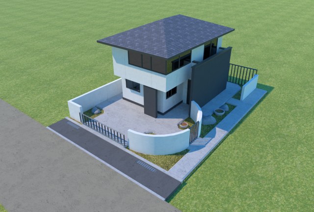 japanese family house 3Dモデル .c4d .max .obj .3ds .fbx .stl .blend 