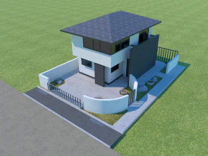 casa de fam&iacute;lia japonesa Modelo 3D