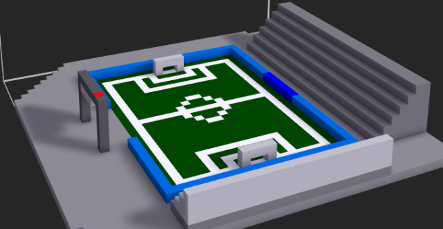 fodbal stadium 3D 模型 .c4d .max .obj .3ds .fbx .stl .blend 