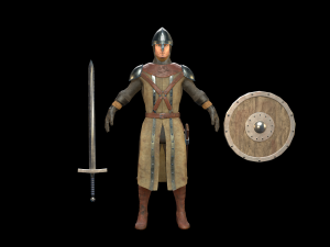 medieval swordsman 3D Model