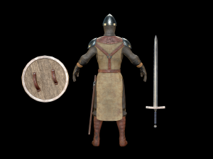 medieval swordsman 3D Model