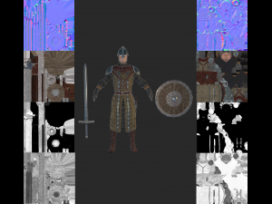 medieval swordsman 3D Model
