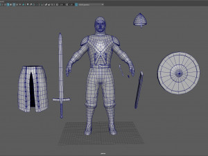medieval swordsman 3D Model