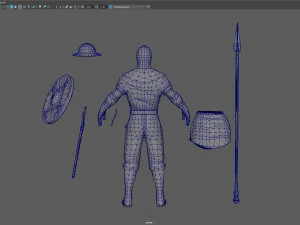 spearman medieval 3D Model