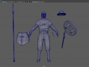spearman medieval 3D 模型