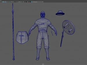 spearman medieval 3D Model