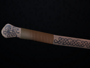 viking battle axe mammen game ready model 3D Model