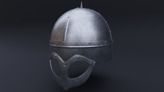 viking helmet from gjrmundby game ready model Model 3D .c4d .max .obj .3ds .fbx .stl .blend 