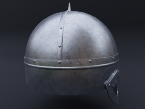 viking helmet from gjrmundby game ready model Model 3D