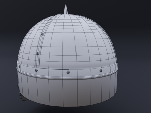 viking helmet from gjrmundby game ready model Model 3D