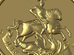 coin st george the victorious 3d 3D 模型