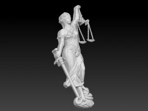 statue of the law of themis 3d 3D Print Model
