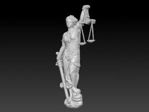 statue of the law of themis 3d 3D Print Model