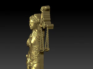statue of the law of themis 3d 3D Print Model