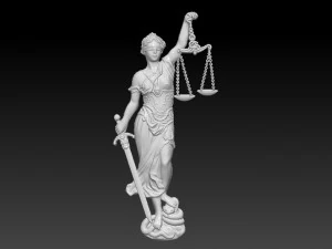 statue of the law of themis 3d 3D Print Model