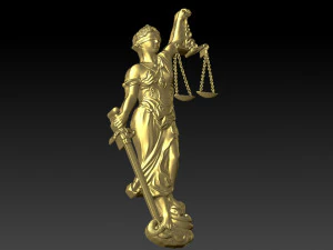 statue of the law of themis 3d 3D Print Model