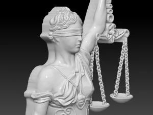 statue of the law of themis 3d 3D Print Model