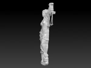 statue of the law of themis 3d 3D Print Model
