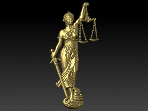 statue of the law of themis 3d 3D Print Model