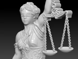 statue of the law of themis 3d 3D Print Model