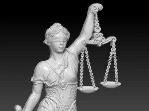 statue of the law of themis 3d 3D Print Model
