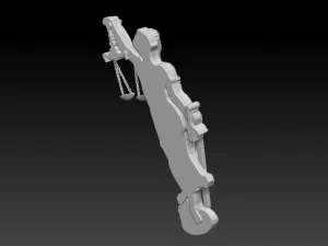 statue of the law of themis 3d 3D Print Model